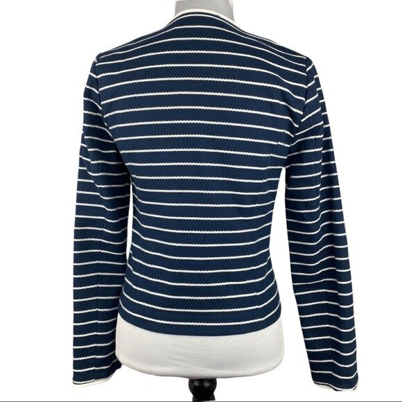 Vineyard Vines Women's NWT Blue Ocean Blvd Cotton Striped Designer Blazer 4/C34 - Picture 6 of 11